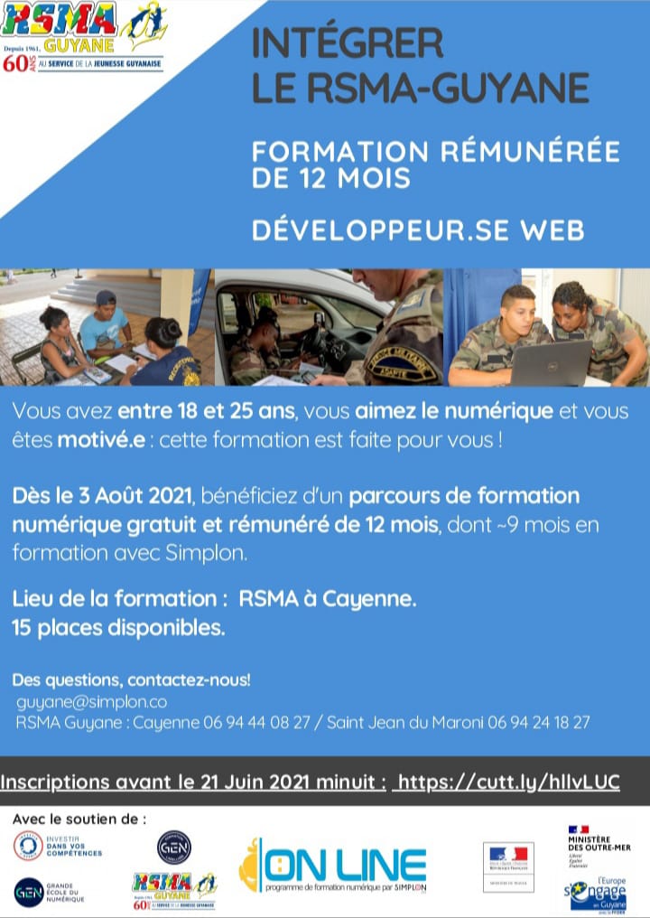 Affiche Développeur web RSMA